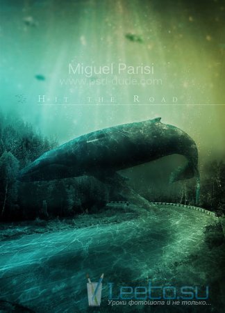 Сюрреалистичная подводная сцена в Фотошопе