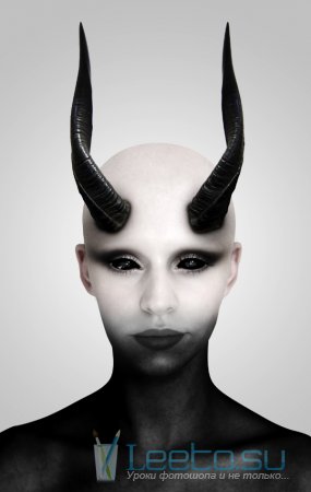 Портрет демона из фотографии девушки