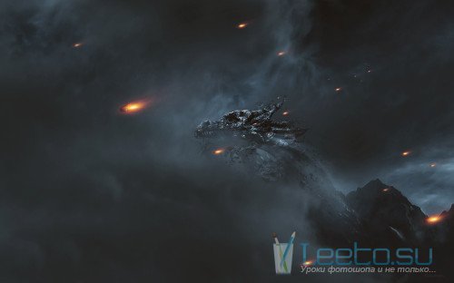 Создание горы-дракона в Фотошопе