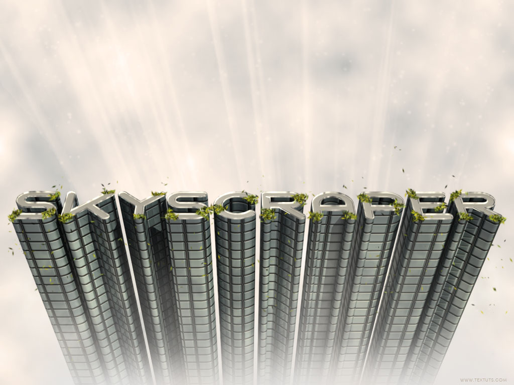 3D небоскрёб в форме букв в Photoshop CS6. Часть 1