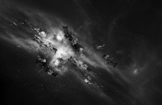 Невероятный взрыв планеты в космосе в Фотошопе