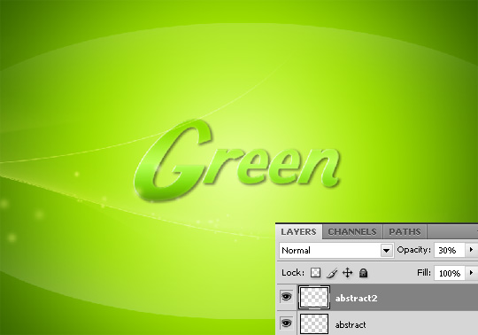 Простые зелёные обои в Фотошопе