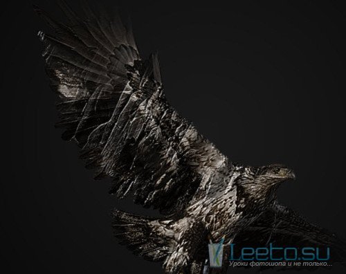 Каменный орёл в Фотошопе